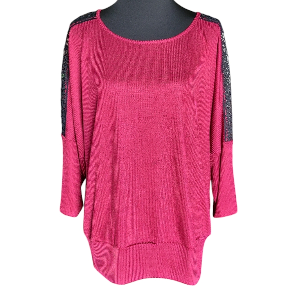 Alyx ribbed semi-sheer blouse NWT Size 1X